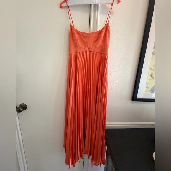 A.L.C. 
Hollie Pleated Empire-Waist Midi Dress - Picture 4 of 10